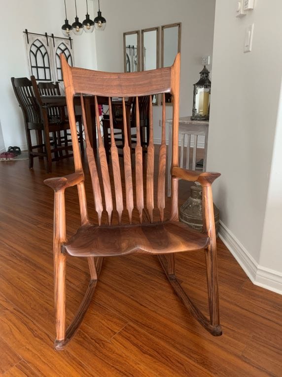 Walnut Rocking Chair Inspired by Sam Maloof